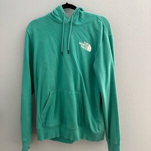 North Face Teal and Pink Hoodie